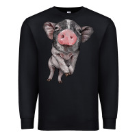 Black baby pig Premium Sweatshirt - BarkalooDesign