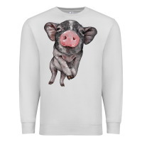 Dove Grey baby pig Premium Sweatshirt - BarkalooDesign