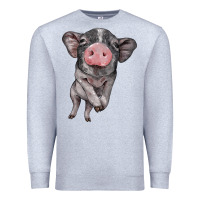 Heather Grey baby pig Premium Sweatshirt - BarkalooDesign