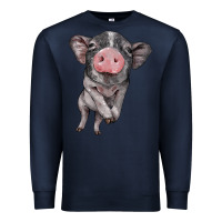 Navy baby pig Premium Sweatshirt - BarkalooDesign