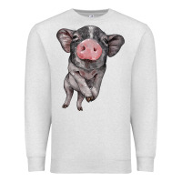 Oatmeal Heather baby pig Premium Sweatshirt - BarkalooDesign