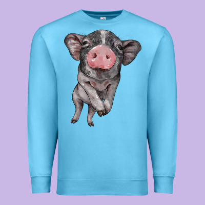 Baby Pig Premium Sweatshirt Designed By Barkaloodesign