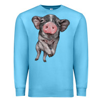 Ocean Blue baby pig Premium Sweatshirt - BarkalooDesign