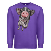 Purple baby pig Premium Sweatshirt - BarkalooDesign