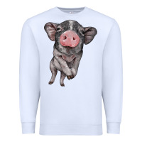 White baby pig Premium Sweatshirt - BarkalooDesign