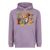 Lavender happy fall smiley face Heavyweight Hoodie - BarkalooDesign
