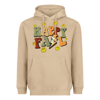 Mushroom happy fall smiley face Heavyweight Hoodie - BarkalooDesign