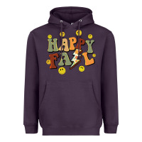 Happy Fall Smiley Face Heavyweight Hoodie | Teevron