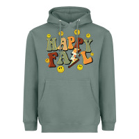 Sage happy fall smiley face Heavyweight Hoodie - BarkalooDesign