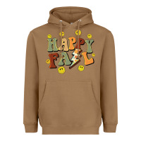 Toasted Coconut happy fall smiley face Heavyweight Hoodie - BarkalooDesign