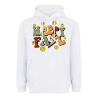 White happy fall smiley face Heavyweight Hoodie - BarkalooDesign