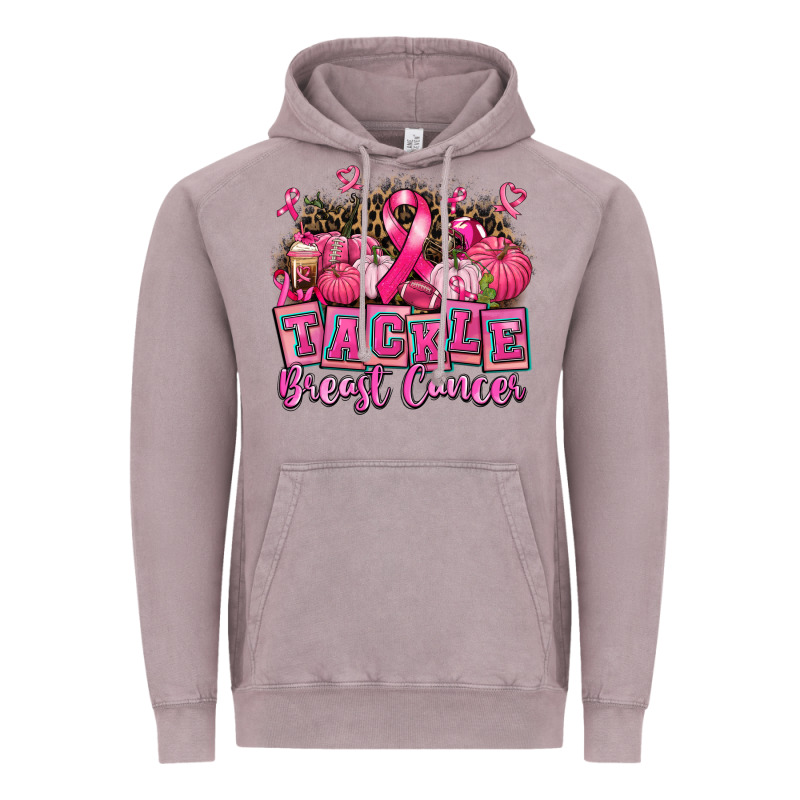 Tackle Breast Cancer With Pumpkin Vintage Hoodie by AdoDesignShop | Teevron