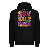 Black sun salt sand summer Premium Hoodie - NancyCooperArtShop