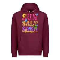 Burgundy sun salt sand summer Premium Hoodie - NancyCooperArtShop