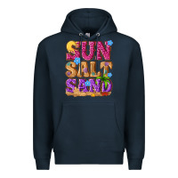 Navy sun salt sand summer Premium Hoodie - NancyCooperArtShop