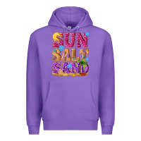 Purple sun salt sand summer Premium Hoodie - NancyCooperArtShop