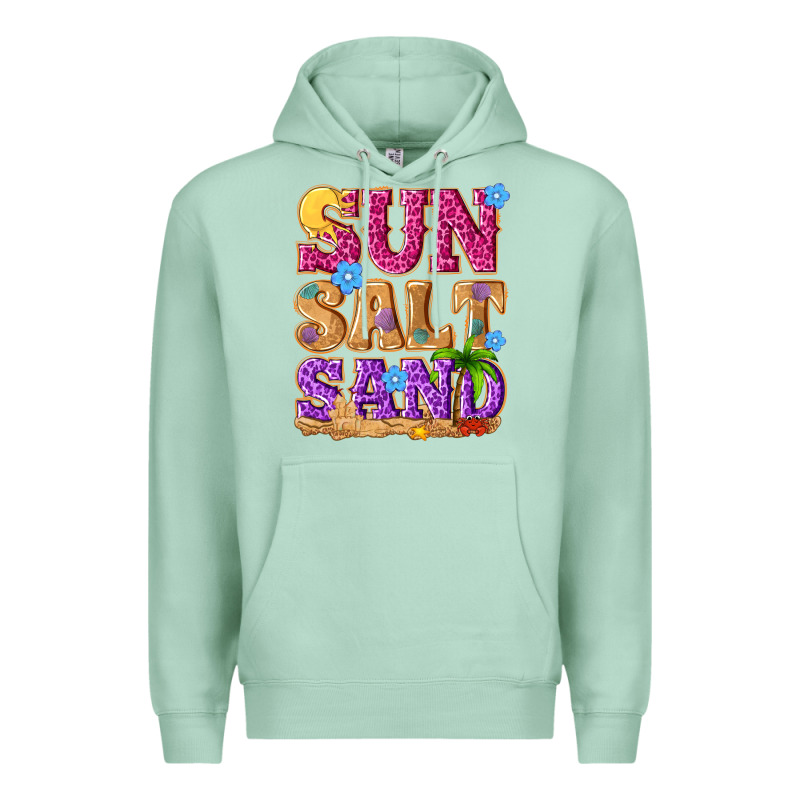Sun Salt Sand Summer Premium Hoodie by NancyCooperArtShop | Teevron