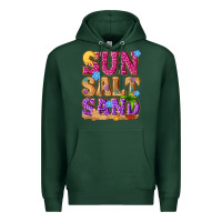Sports Green sun salt sand summer Premium Hoodie - NancyCooperArtShop
