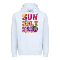 White sun salt sand summer Premium Hoodie - NancyCooperArtShop