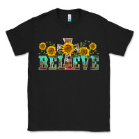 Black western believe sunflowers flowers Classic Tee - BarkalooDesign