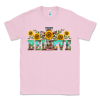 Bubblegum Pink western believe sunflowers flowers Classic Tee - BarkalooDesign