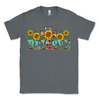 Charcoal Heather western believe sunflowers flowers Classic Tee - BarkalooDesign
