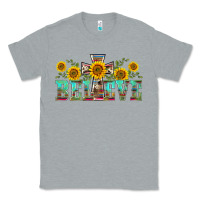 Heather Grey western believe sunflowers flowers Classic Tee - BarkalooDesign