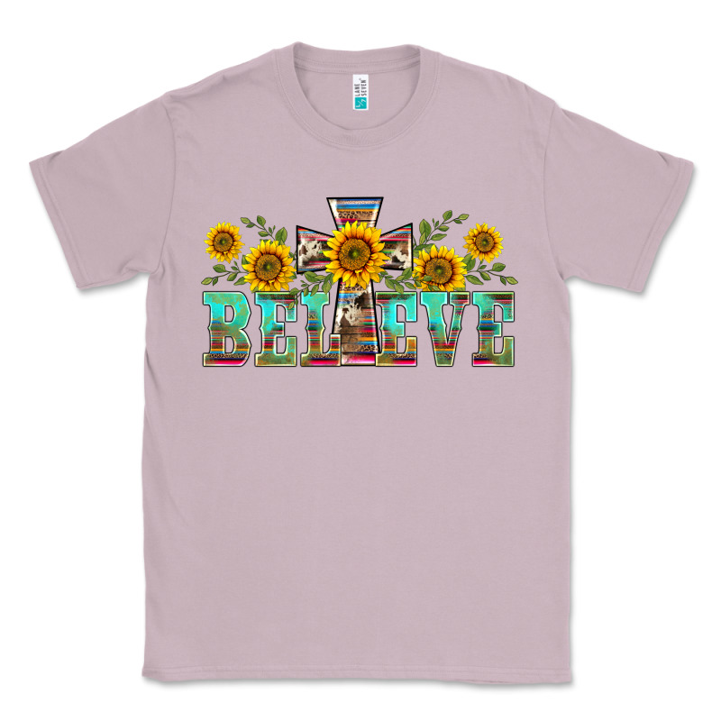 Western Believe Sunflowers Flowers Classic Tee by BarkalooDesign | Teevron