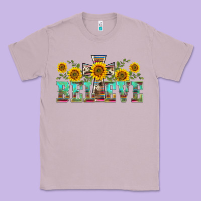 Western Believe Sunflowers Flowers Classic Tee Designed By Barkaloodesign