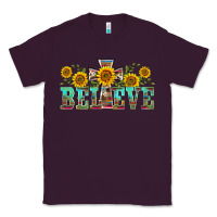 Plum western believe sunflowers flowers Classic Tee - BarkalooDesign