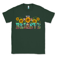 Sports Green western believe sunflowers flowers Classic Tee - BarkalooDesign
