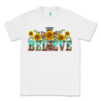 White western believe sunflowers flowers Classic Tee - BarkalooDesign