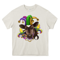 Cream mardi gras baby cow Heavy Core Tee - RanaPortraitStore