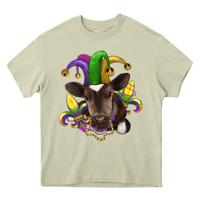 Mardi Gras Baby Cow Heavy Core Tee by RanaPortraitStore | Teevron