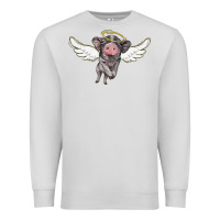 Dove Grey angel baby pig Premium Sweatshirt - BarkalooDesign