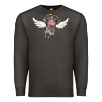 Smoke angel baby pig Premium Sweatshirt - BarkalooDesign