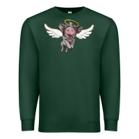 Sports Green angel baby pig Premium Sweatshirt - BarkalooDesign