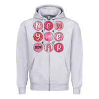 Heather Grey new year 2024 Zipper Hoodie - MaliasSmallBusiness