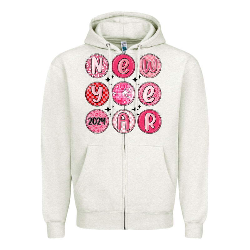 New Year 2024 Zipper Hoodie by MaliasSmallBusiness | Teevron
