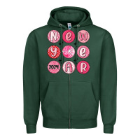 Sports Green new year 2024 Zipper Hoodie - MaliasSmallBusiness