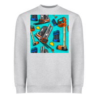 Heather Grey construction vehicles Heavyweight Sweatshirt - BundleAndBundleShop