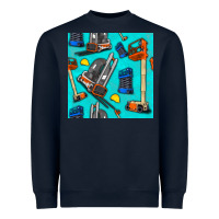 Navy construction vehicles Heavyweight Sweatshirt - BundleAndBundleShop