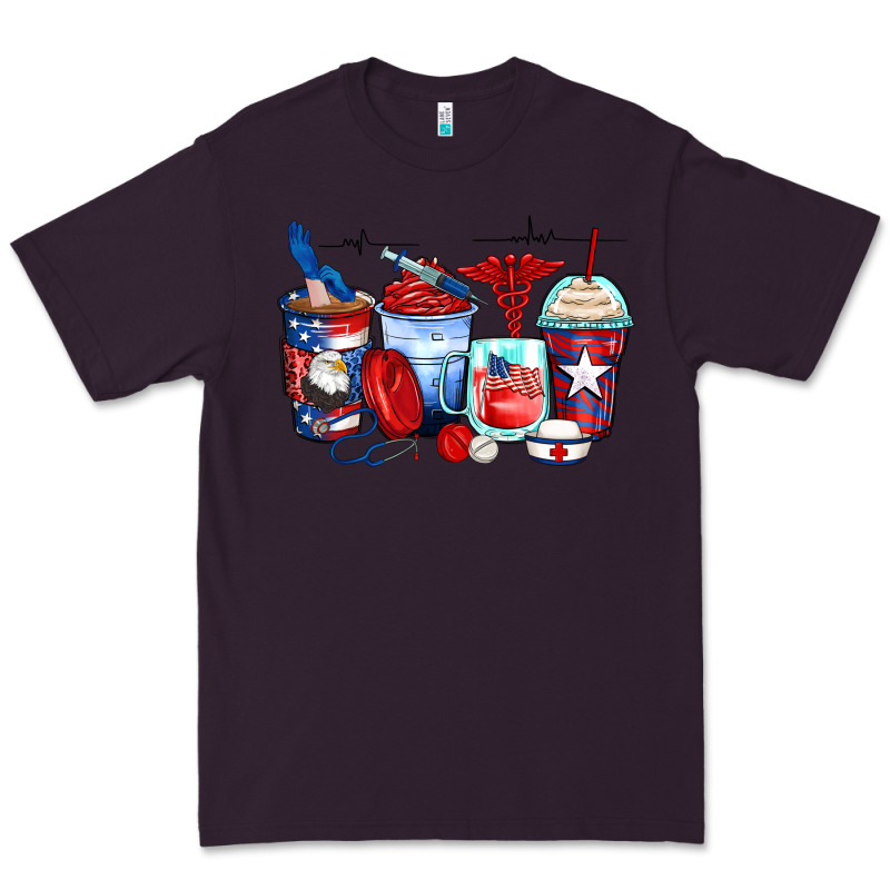 American Nurse Coffee Cups Premium Tee by Zillion Design Studio | Teevron