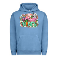 Pigment Pebble Blue Easter vibes Easter Day Urban Hoodie - HowdyJamesFarm