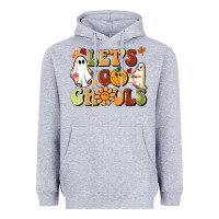 Heather Grey halloween lets go ghouls Heavyweight Hoodie - BarkalooDesign