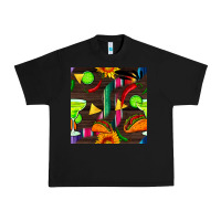 Black margarita and taco seamless pattern Urban Heavy Tee - BundleAndBundleShop