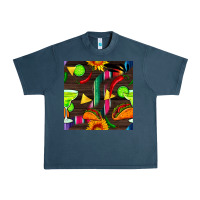 Midnight Navy margarita and taco seamless pattern Urban Heavy Tee - BundleAndBundleShop