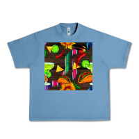 Pebble Blue margarita and taco seamless pattern Urban Heavy Tee - BundleAndBundleShop