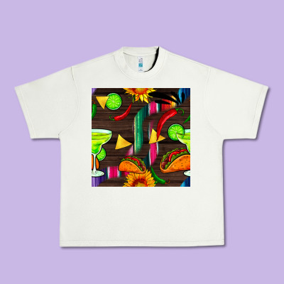 Margarita And Taco Seamless Pattern Urban Heavy Tee Designed By Bundleandbundleshop