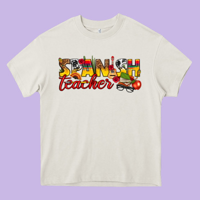 Spanish Teacher Heavy Core Tee Designed By Texasbilliewilder